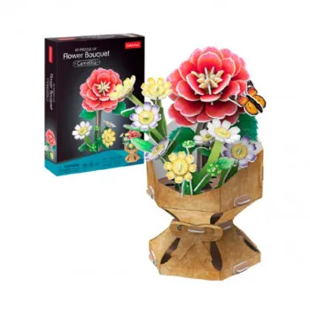 PUZZLE CUBIC FUN FLOWER BOUQUET CAMELLIA 