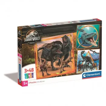 PUZZLE 3X48 SQUARE JURASSIC WORLD 