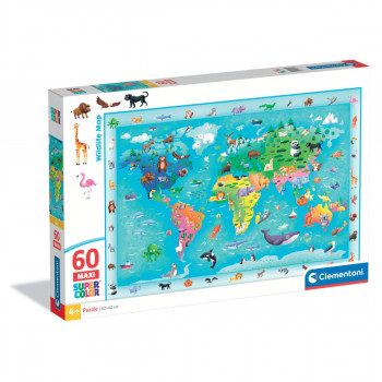 PUZZLE 60 MAXI NOLI MAPA DIVLJEG SVETA 2025 