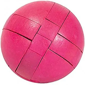 IQ test drvena puzla roza lopta  mini 