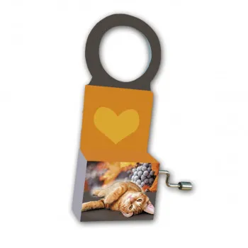 Muz.kutija za flašu Elise mačka,grožđe 