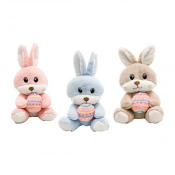 PLIŠANI ZEC SJEDEĆI JAJE 14CM 