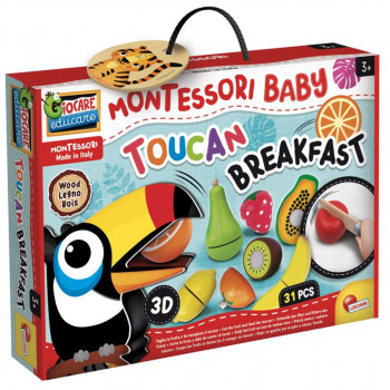 MONTESSORI BABY DRVENI SAT TOUCAN 