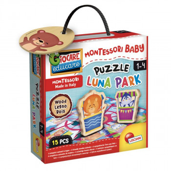 MONTESSORI DRVENE PUZZLE LUNA PARK 