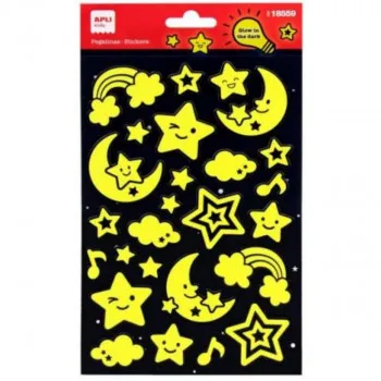 STIKERI GLOW IN THE DARK STAR 