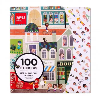 B.GIANT POSTER + 100 CITY STICKERS 19430AP 