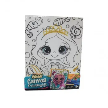 KREATIVNI SET SLIKA NA PLATNU GIRL GLITTER 