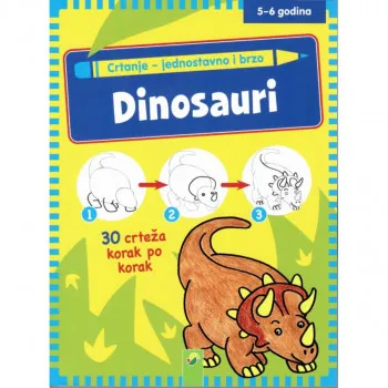 CRTANJE JEDNOSTAVNO BRZO-DINOSAURI 
