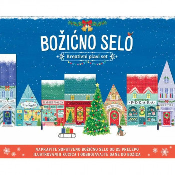 Božićno selo – kreativni plavi set 