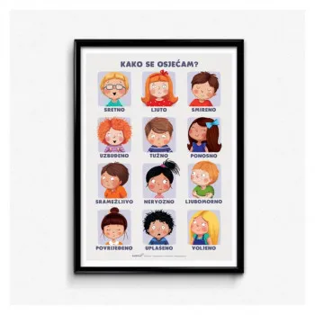 Poster A2 - Emocije - Kako se osjećam? 
