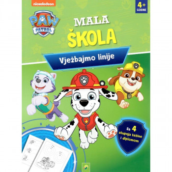 PAW PATROL PREDŠKOLSKA KNJIGA PISANJE-ZELENA 