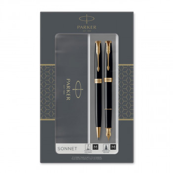SET PARKER SONNET DUO (FP+BP) CRNO GT 