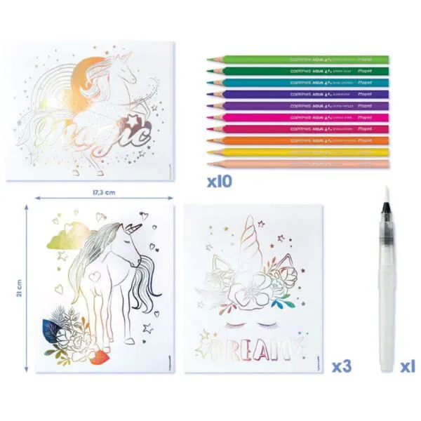 AQUARELL SET ZA BOJENJE UNICORN MAPED 