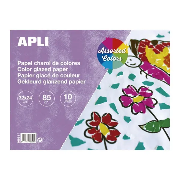 PAPIR U BOJI SJAJNI 32X24 10S ASSORTED COL, 