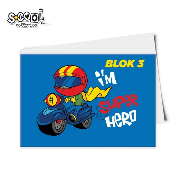 BLOK ZA CRTANJE BOYS DESIGN No.3 330*220MM 10SHEETS 110GR 