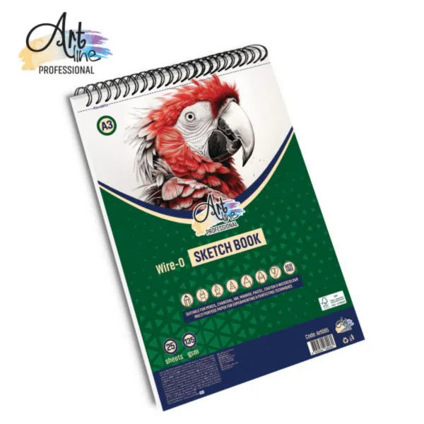 BLOK SPIRALNI ZA SKICIRANJE A3 25L.135GSM EXTRA WHITE FSC. PORTRAIT 