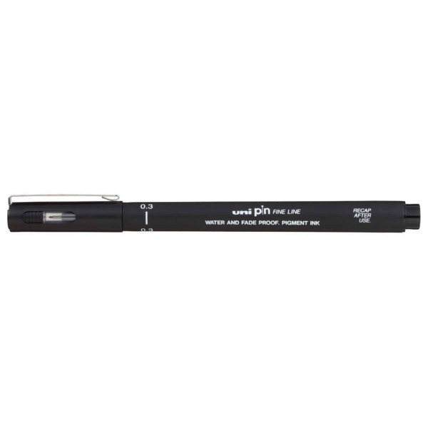 MARKER UNI PIN 03-200 BLACK 