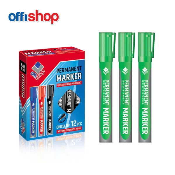MARKER PERMANENT OBLI ZELENI 2.0-4.0 OFFISHOP 