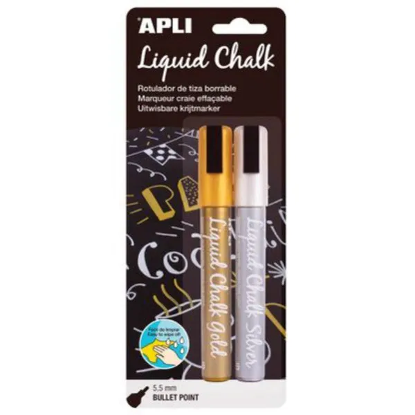 KREDA MARKER  BULLET 5,5MM GOLD/SILV 2 14847AP 