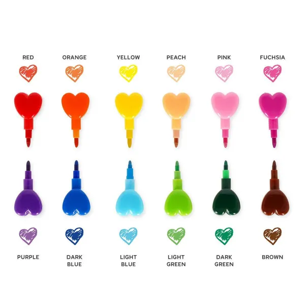OLOVKA za bojenje 12 boja - DREAM IN COLOUR - HEART 