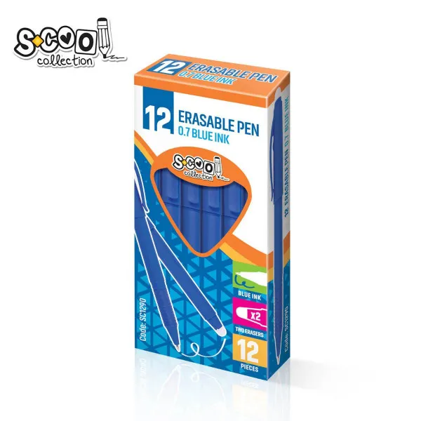 ERASABLE GEL PEN 0.7MM BLUE INK 12/1 COLOR BOX 