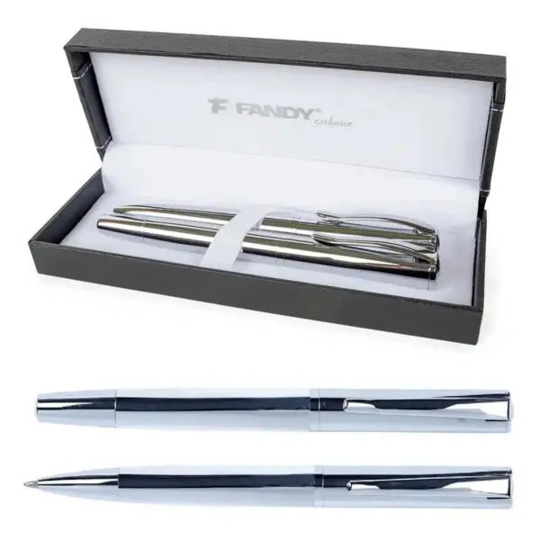 PISAĆI SET DELTA HEM.OL.+NALIV PERO SILVER 