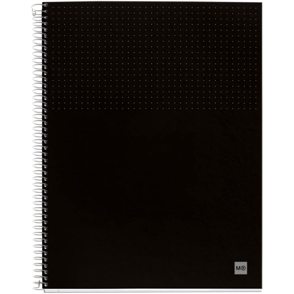 SVESKA SPIRALA A4 80 KARO 90G PP NEGRO NORDIC MR 
