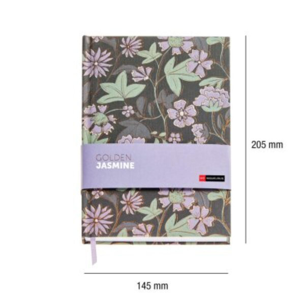 SVESKA A5 PLAIN FLOWERS GOLDEN JAZMIN MR8305 