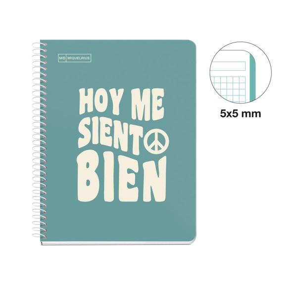 SVESKA A5 100 SQU 90G MESSAGES TURQUOISE 