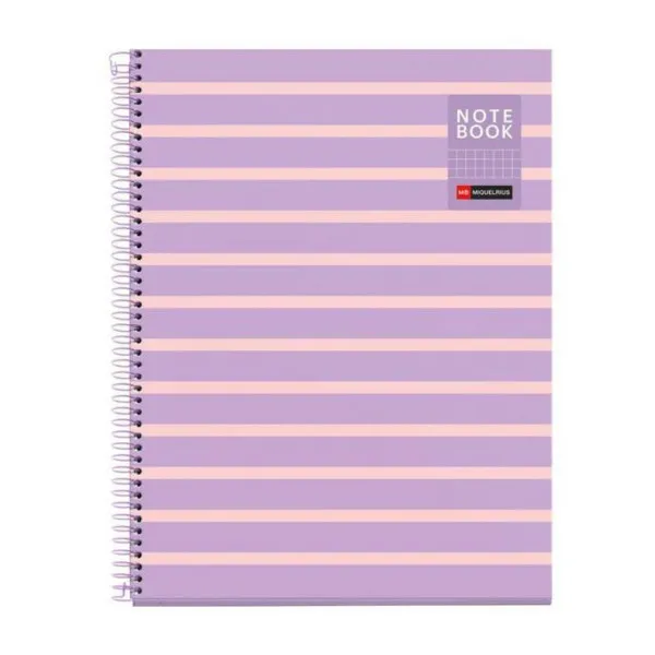 SVESKA A4 80 SQU BETWEEN THE LINES MAUVE 