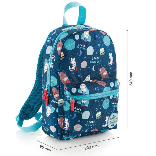 SMALL DOUBLE RPET RUKSAK SPACE MR 