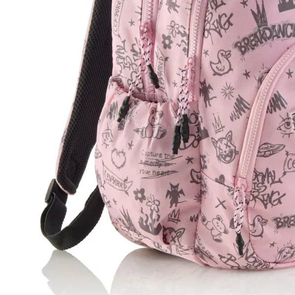 RUKSAK ŠKOLSKI OSLO RECYC.NOTBORING PINK 3COMP 