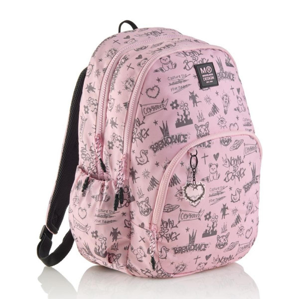 RUKSAK ŠKOLSKI OSLO RECYC.NOTBORING PINK 3COMP 