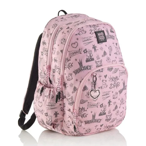 RUKSAK ŠKOLSKI OSLO RECYC.NOTBORING PINK 3COMP 