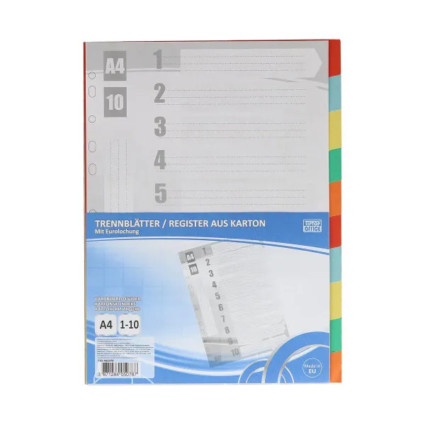 INDEX TTO1-10 A4 KARTONSKI BOJA 