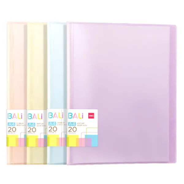 FASCIKLA DELI CLEAR BOOK PASTEL 20 LISTA 