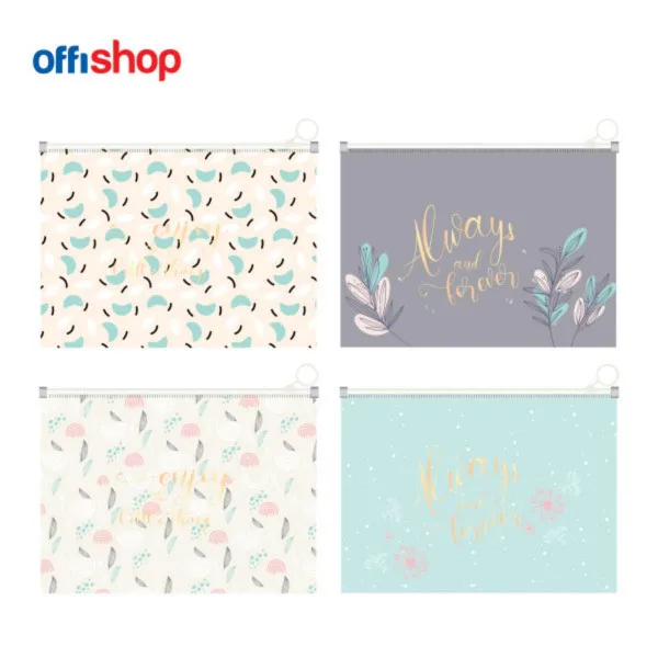 FASCIKLA SA ZIPOM A4 33X24CM OF670 1/12 