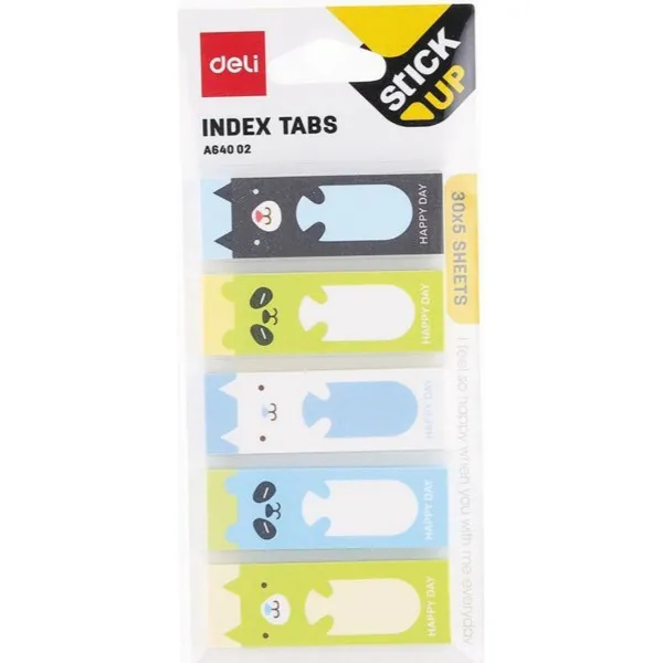 STIKERI DELI ZA INDEKSIRANJE 45x15mm 5x30 lista, 5 dezena EA64002 