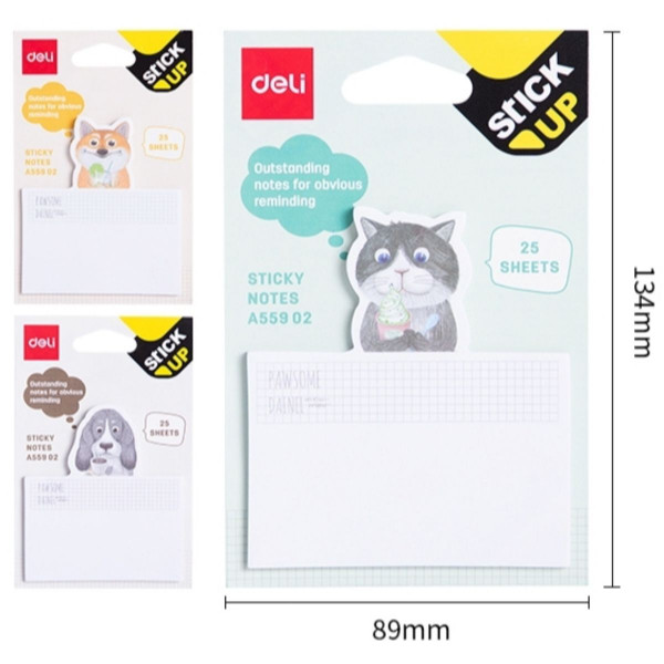 STIKER BLOK  - 3 DIMENZIJE 75x84mm, 25 LISTA EA55902 