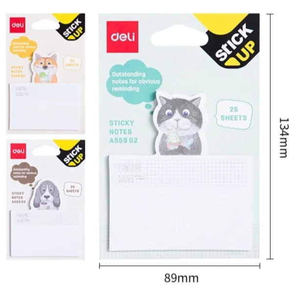 STIKER BLOK  - 3 DIMENZIJE 75x84mm, 25 LISTA EA55902 