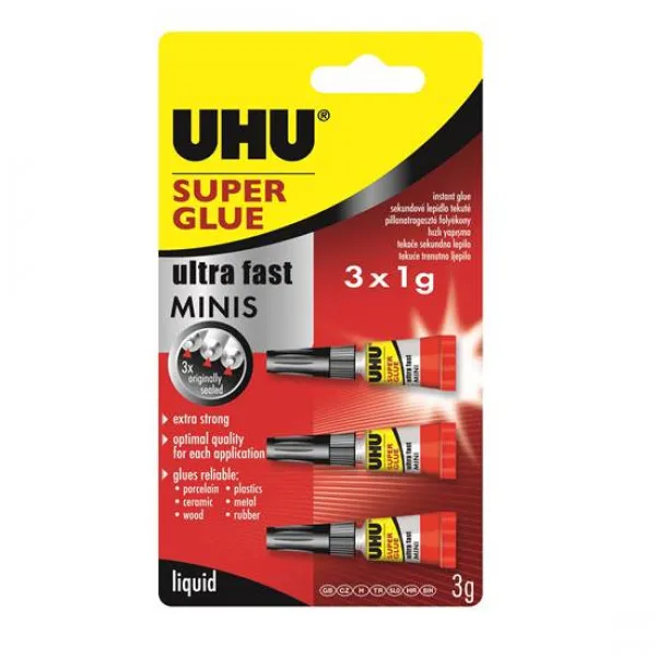 UHU SUPER MINI LJEPILO 3x1g 