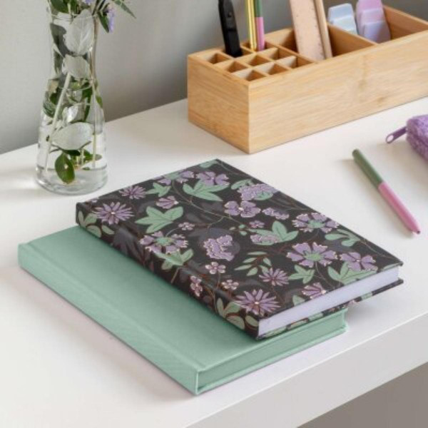NOTES A5 RULER GREEN GOLDEN JAZMIN MR8307 