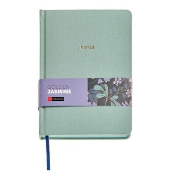 NOTES A5 RULER GREEN GOLDEN JAZMIN MR8307 