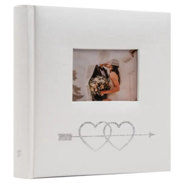 FOTO ALBUM B-4650SW 2HEARTS 1 SILVER 10*15 