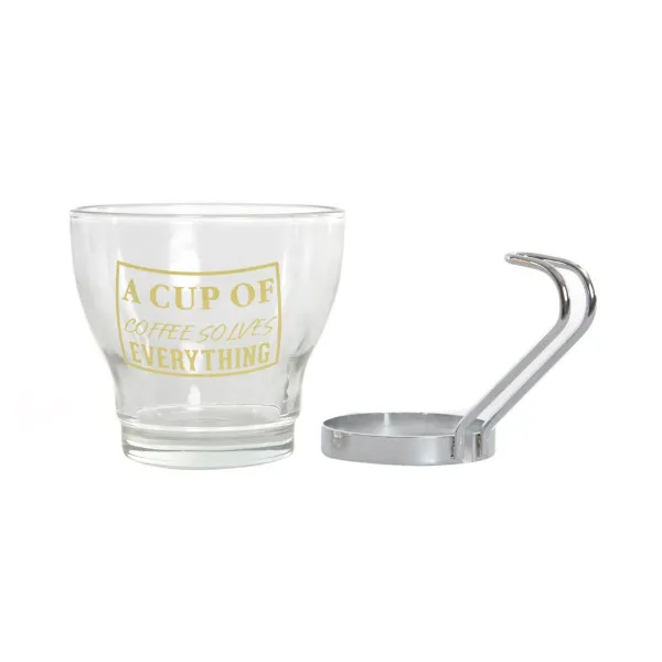 CUP SET 3 GLASS METAL 140 CC. 