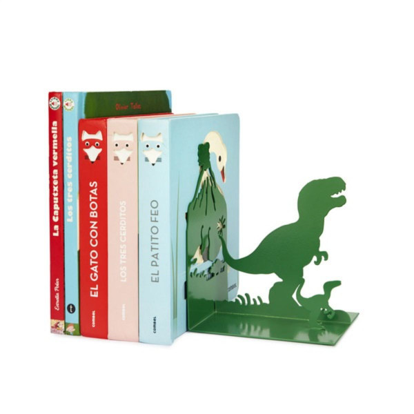 Držač za knjige, Jurassic, zeleni, metal 