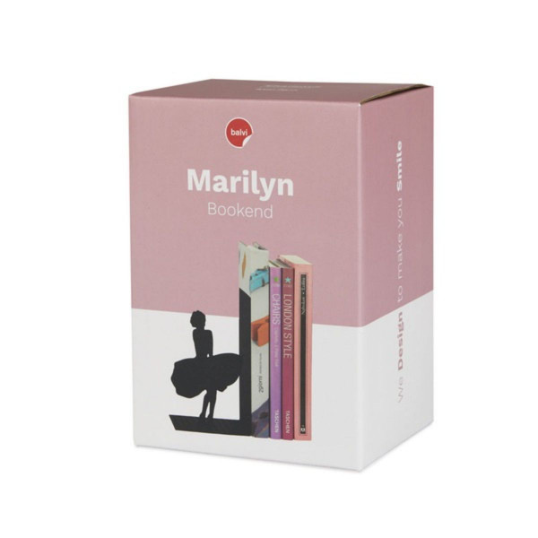 Držač za knjige, Marilyn, crni, metal 