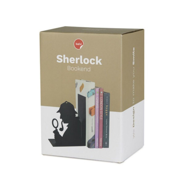 Držač za knjige, Sherlock, crni, metal 