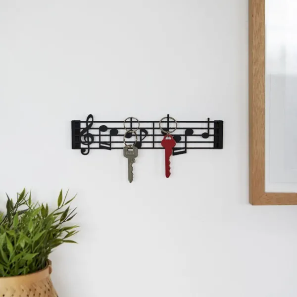 Čiviluk za ključeve Music crni 