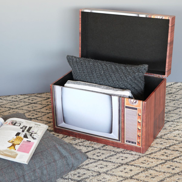 Kutija za odlaganje, Vintage, TV, with lid 